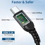 60W USB-C to USB-C Cable (2-Pack, 1m)