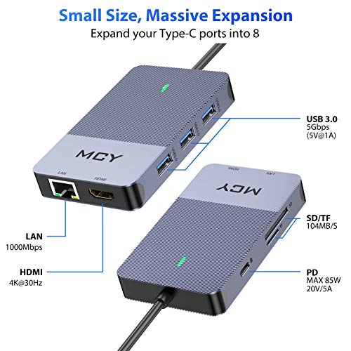 MCY 8-in-1 USB C Docking Station Hub