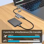 Lopnord 4-Port USB-C Hub for Laptops