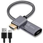 HDMI to USB-C Adapter with Micro USB Power