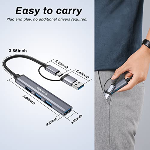 Lopnord USB-C Hub 4-Port Multiport Adapter