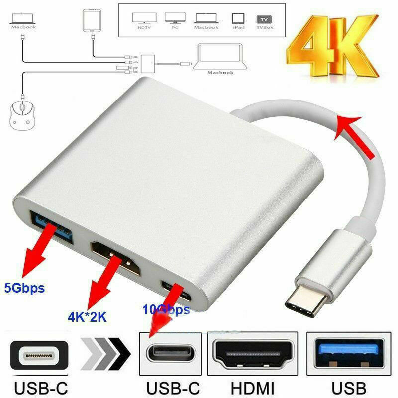 USB-C to HDMI TV Adapter for Mac/Android