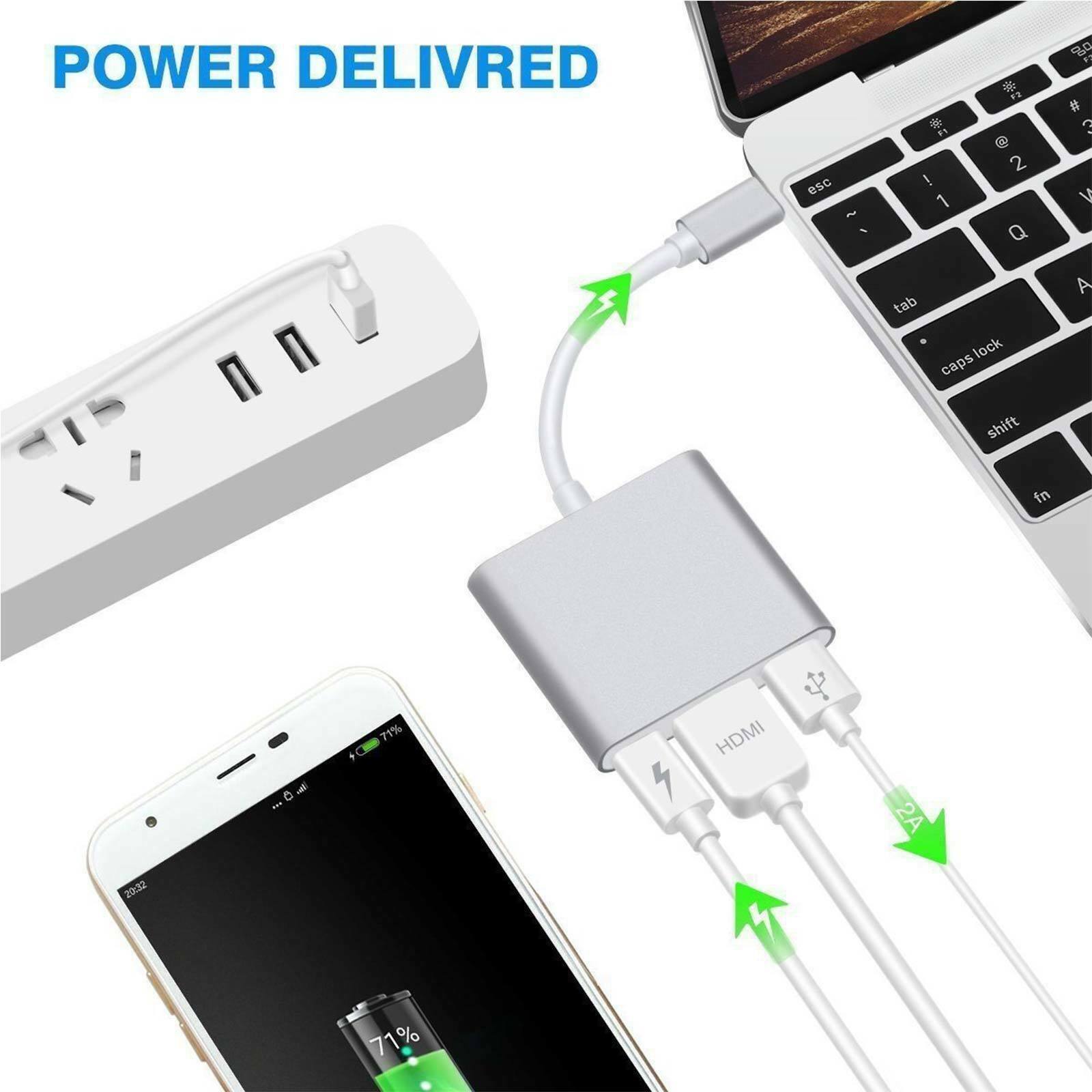 USB-C to HDMI TV Adapter for Mac/Android