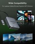 Cakitte 3-in-1 USB-C to Dual HDMI Adapter
