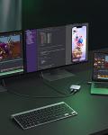 Cakitte 3-in-1 USB-C to Dual HDMI Adapter