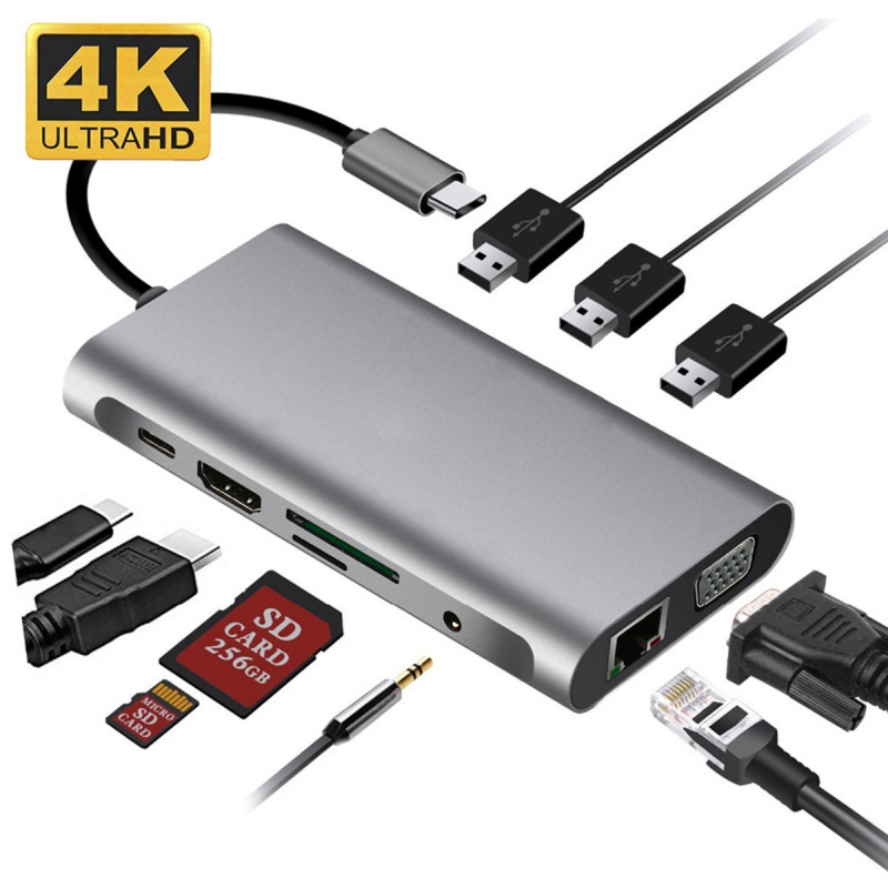 10-in-1 USB-C Docking Station with 4K HDMI