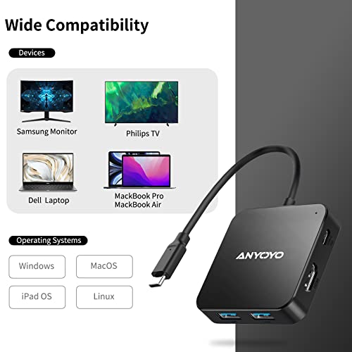 6-in-1 USB-C Hub with 4K HDMI & 100W PD