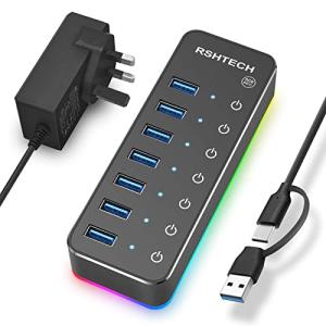RGB USB 3.0 7-Port Hub with Individual Switches