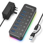 RGB USB 3.0 7-Port Hub with Individual Switches