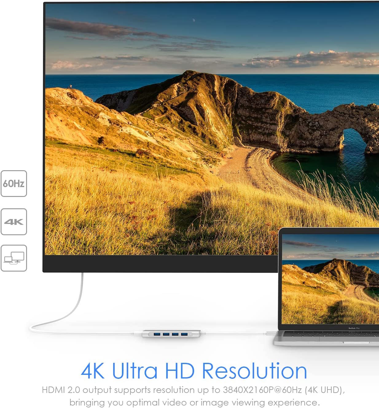 Lention USB-C Multiport Adapter with 4K HDMI