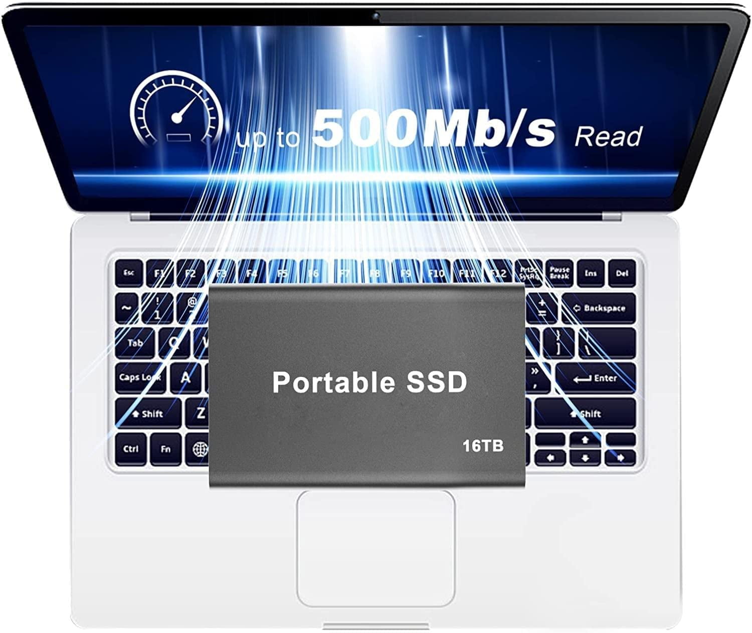 Jelita 16TB Portable USB-C SSD Hard Drive