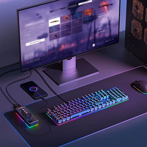 RGB USB 3.0 7-Port Hub with Individual Switches