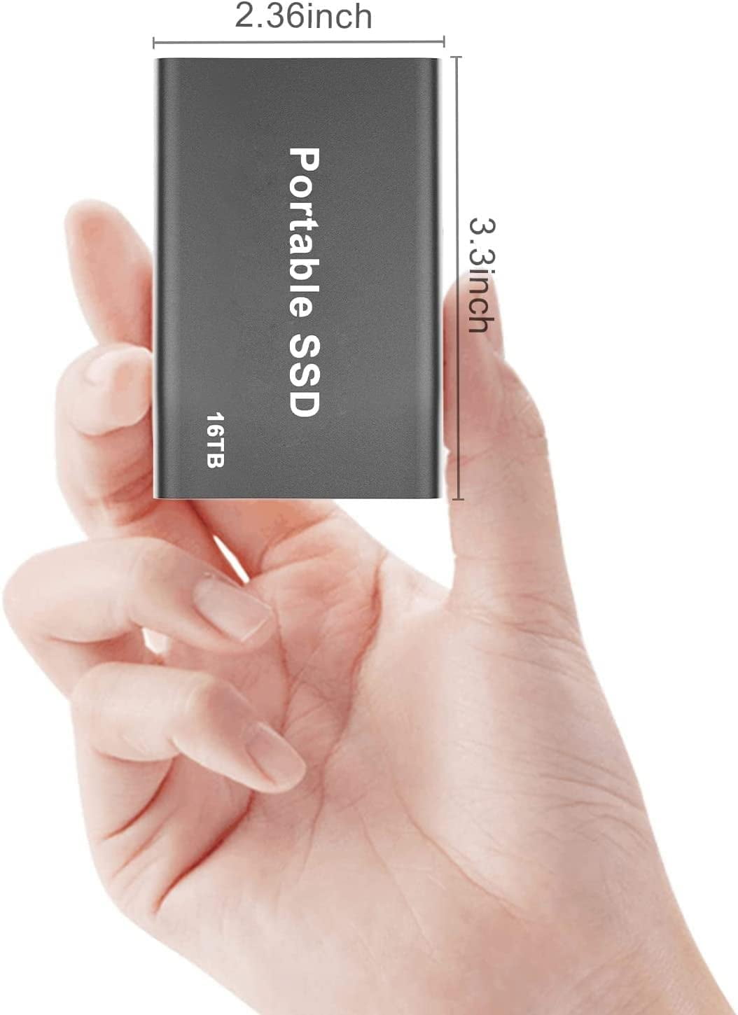 Jelita 16TB Portable USB-C SSD Hard Drive