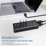 RSHTECH 7-Port USB C Hub with Switches