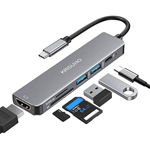 6-in-1 USB-C Hub with HDMI and Card Reader