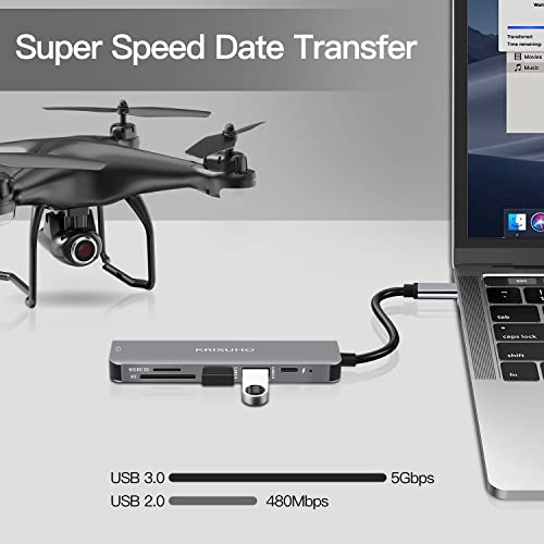 6-in-1 USB-C Hub with HDMI and Card Reader