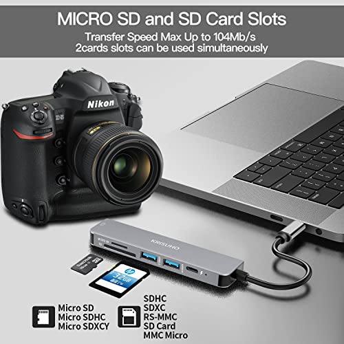 6-in-1 USB-C Hub with HDMI and Card Reader