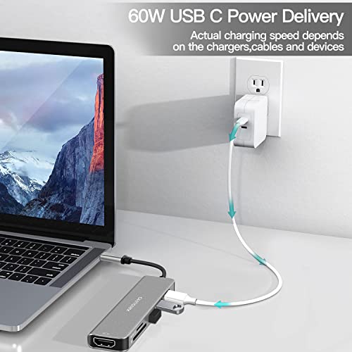 6-in-1 USB-C Hub with HDMI and Card Reader