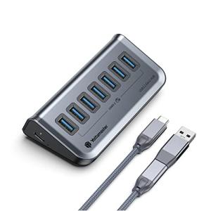 Yottamaster 7-Port USB 3.1 Hub with Adapter