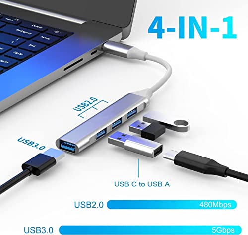 USB-C Hub with 4 Ports for Laptops