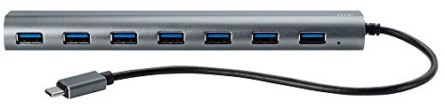 Monoprice 7-Port USB-C Hub – Aluminum, Fast Transfer