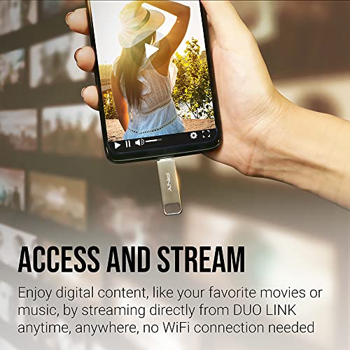 PNY 256GB Duo Link USB-C Dual Flash Drive