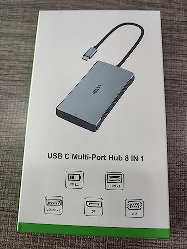 8-in-1 USB-C Docking Station with Dual HDMI