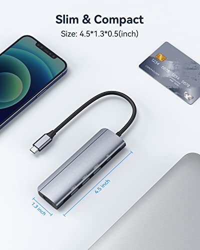 Ablewe 5-in-1 USB-C Hub with HDMI & USB 3.0