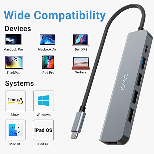 6-in-1 USB-C Hub with 4K HDMI Output