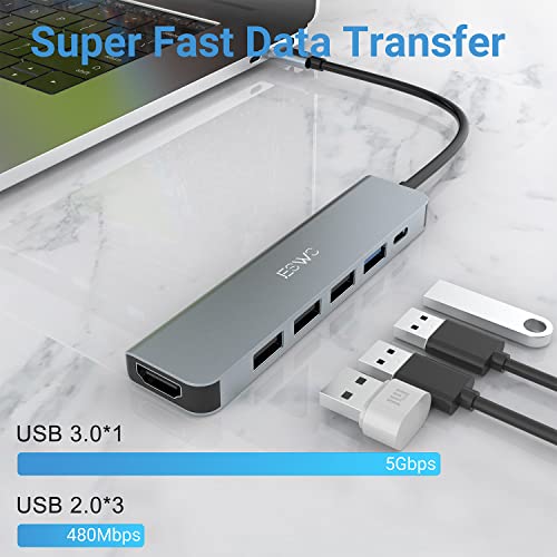 6-in-1 USB-C Hub with 4K HDMI Output