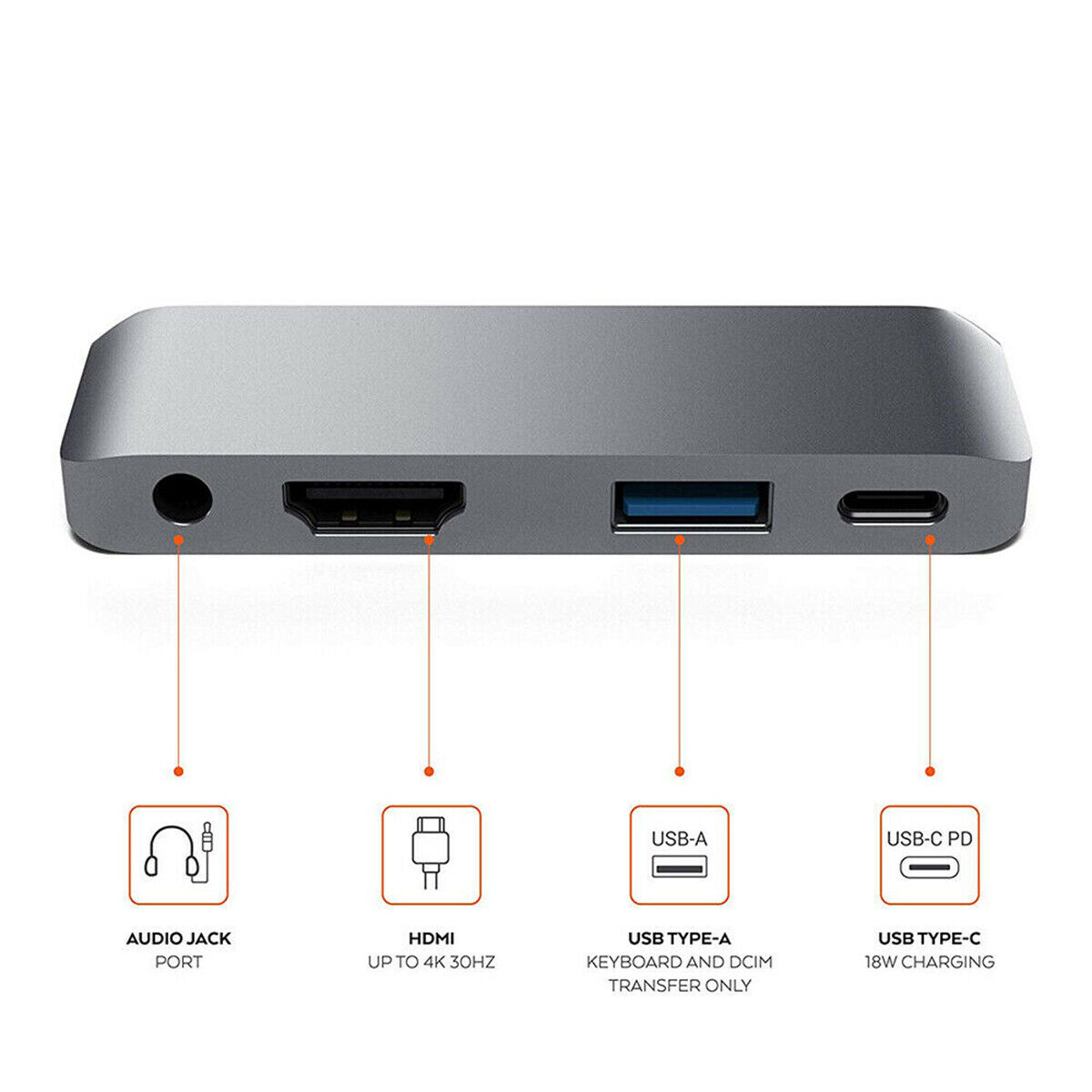 Type-C Hub with 4K HDMI & PD