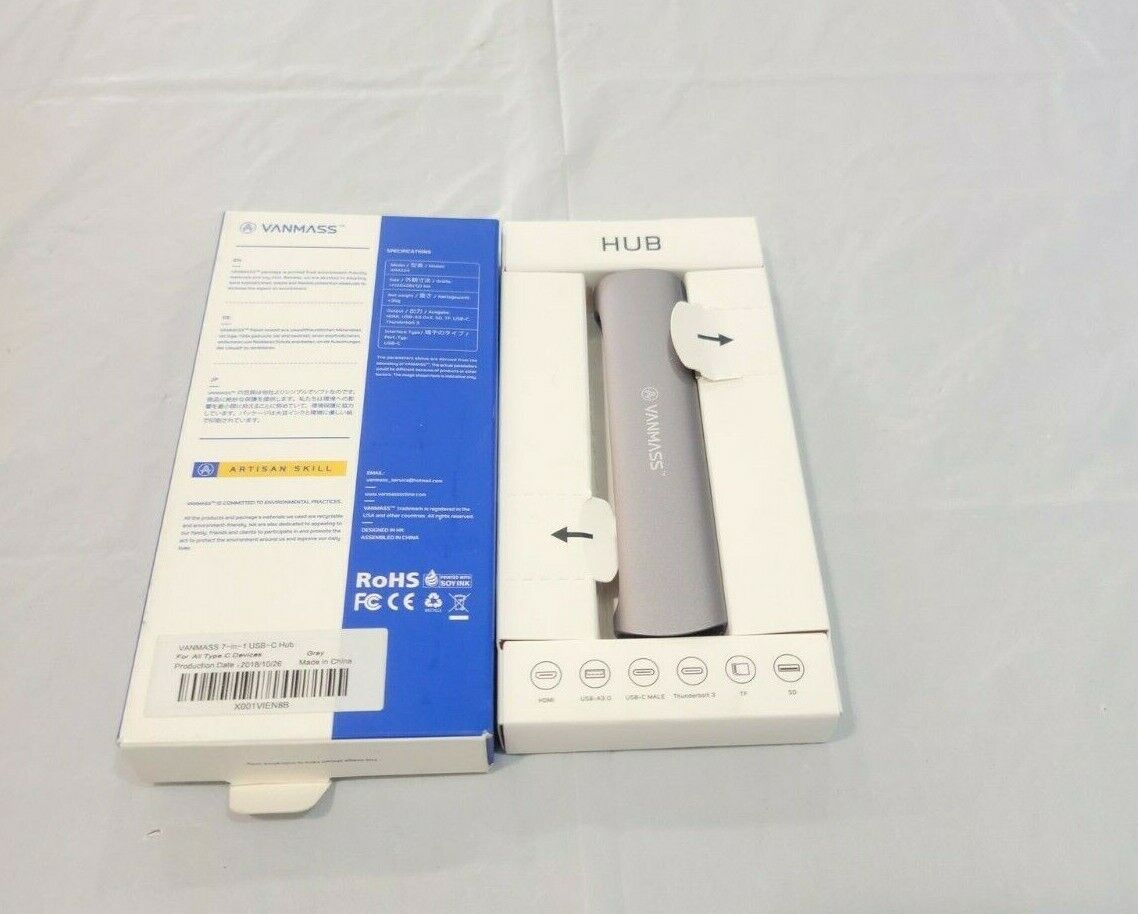VANMASS 7-in-1 USB-C Hub with 5K HDMI