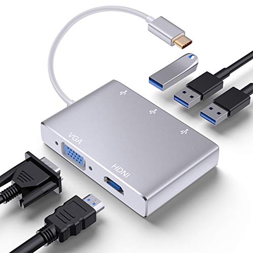 5-in-1 USB-C Hub with HDMI & VGA