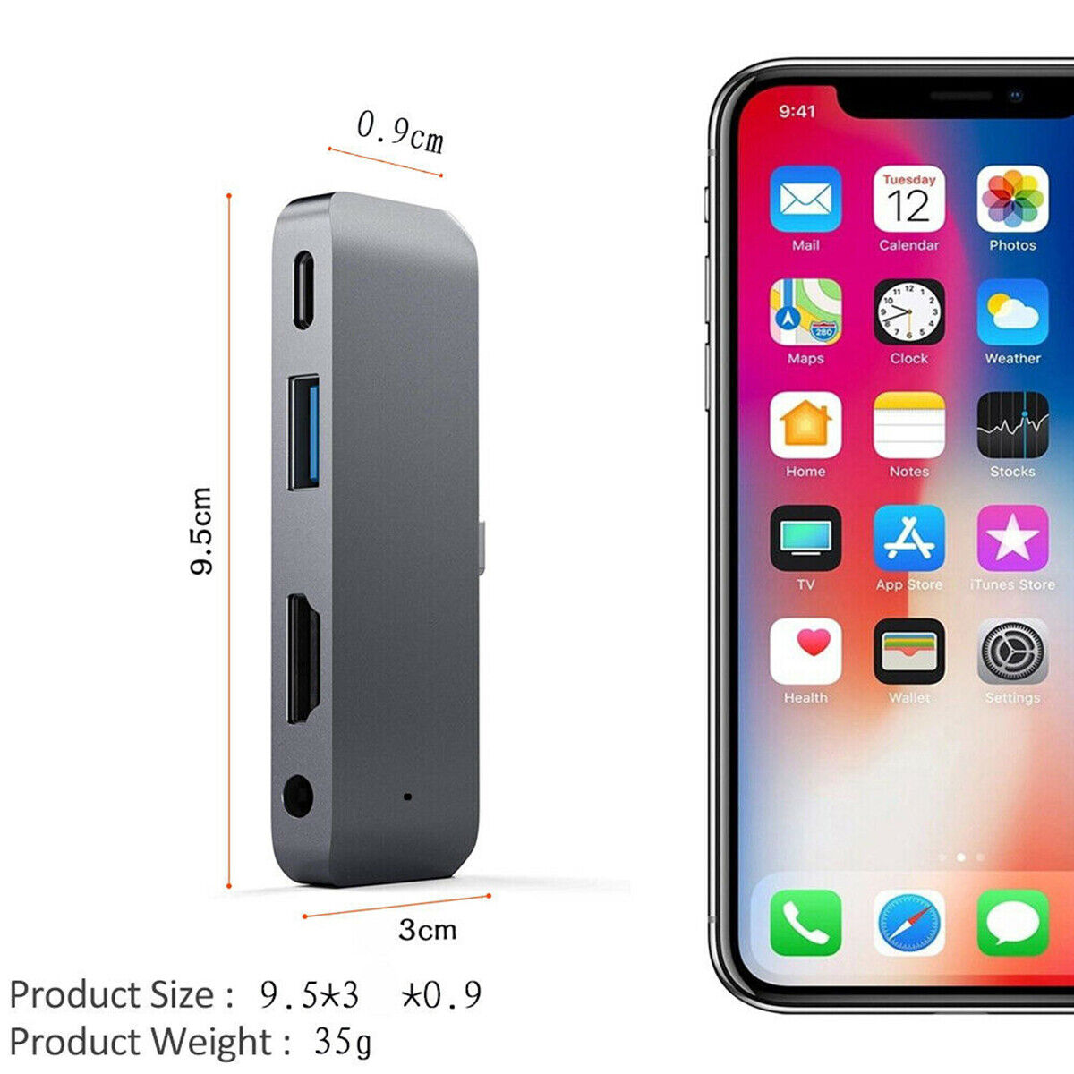 4-in-1 Aluminum USB-C Hub Adapter with HDMI