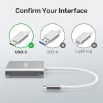 Unitek USB-C 3-Slot SD Card Reader - Grey