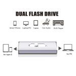 TOPESEL 128GB USB-C and USB-A Flash Drive