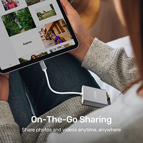 Unitek USB-C 3-Slot SD Card Reader - Grey