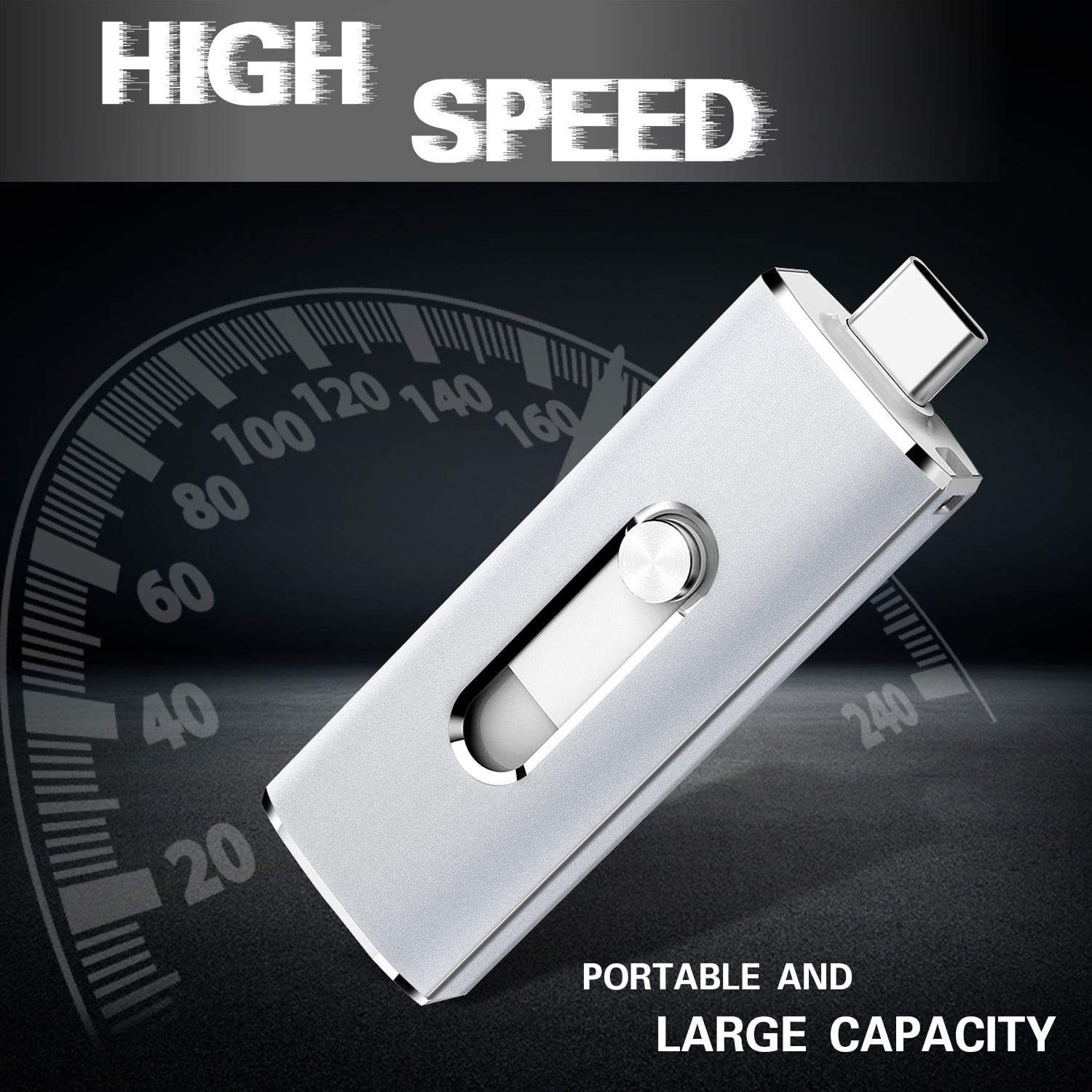TOPESEL 128GB USB-C and USB-A Flash Drive