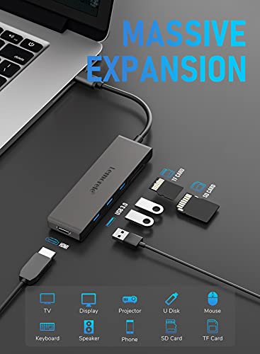 Lemorele 6-in-1 USB-C Hub with 4K HDMI