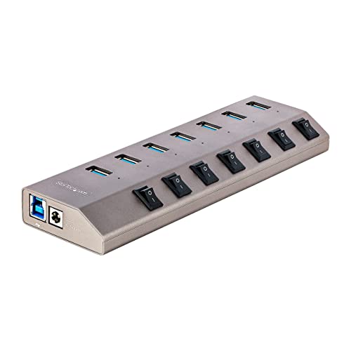 7-Port USB-C Hub with Individual On/Off Switches