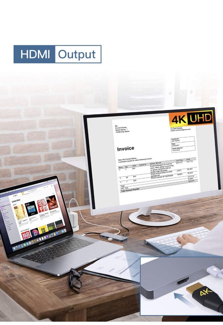 GIKERSY 7-in-1 USB-C Hub with 4K HDMI