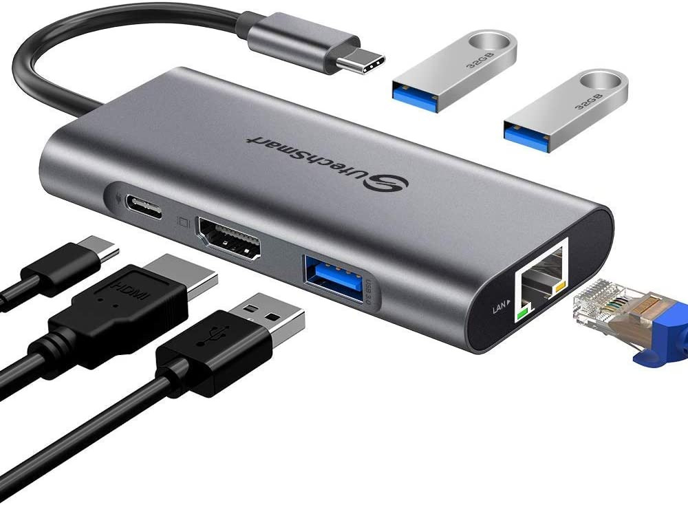 UtechSmart 6-in-1 USB-C Hub with 4K HDMI