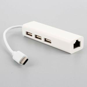 USB-C 3-Port Hub with Ethernet Adapter