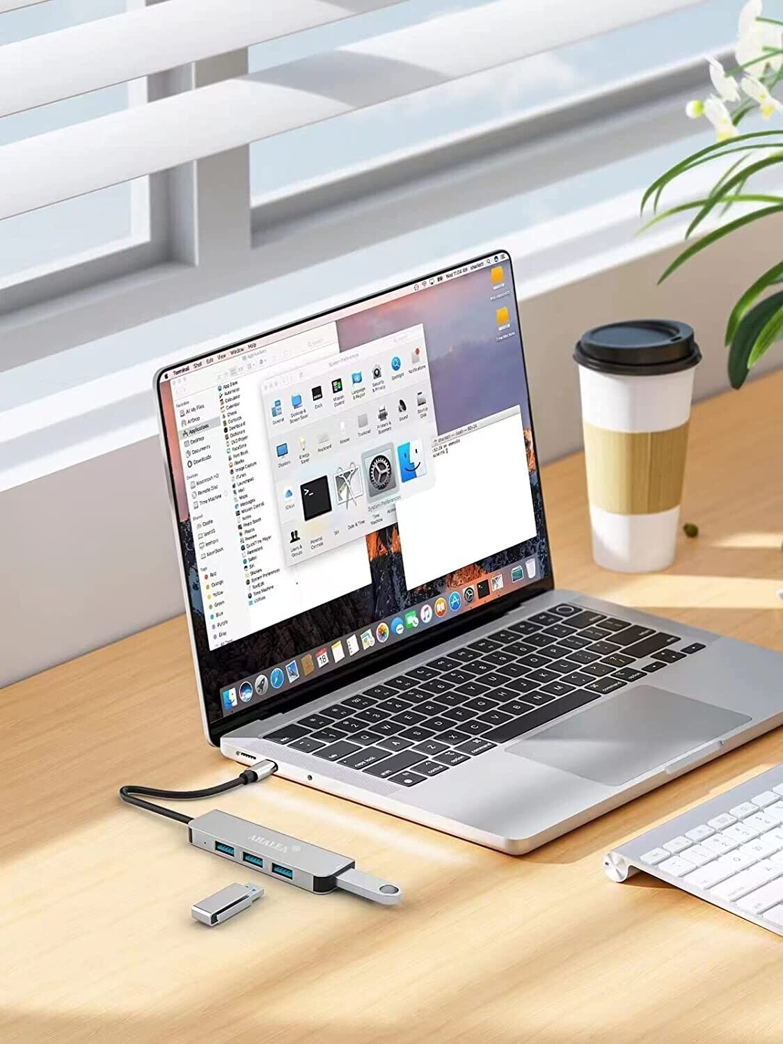 4-in-1 USB-C Hub with 4 USB 3.0 Ports