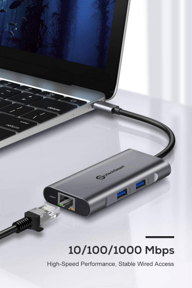 UtechSmart 6-in-1 USB-C Hub with 4K HDMI