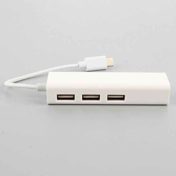 USB-C 3-Port Hub with Ethernet Adapter