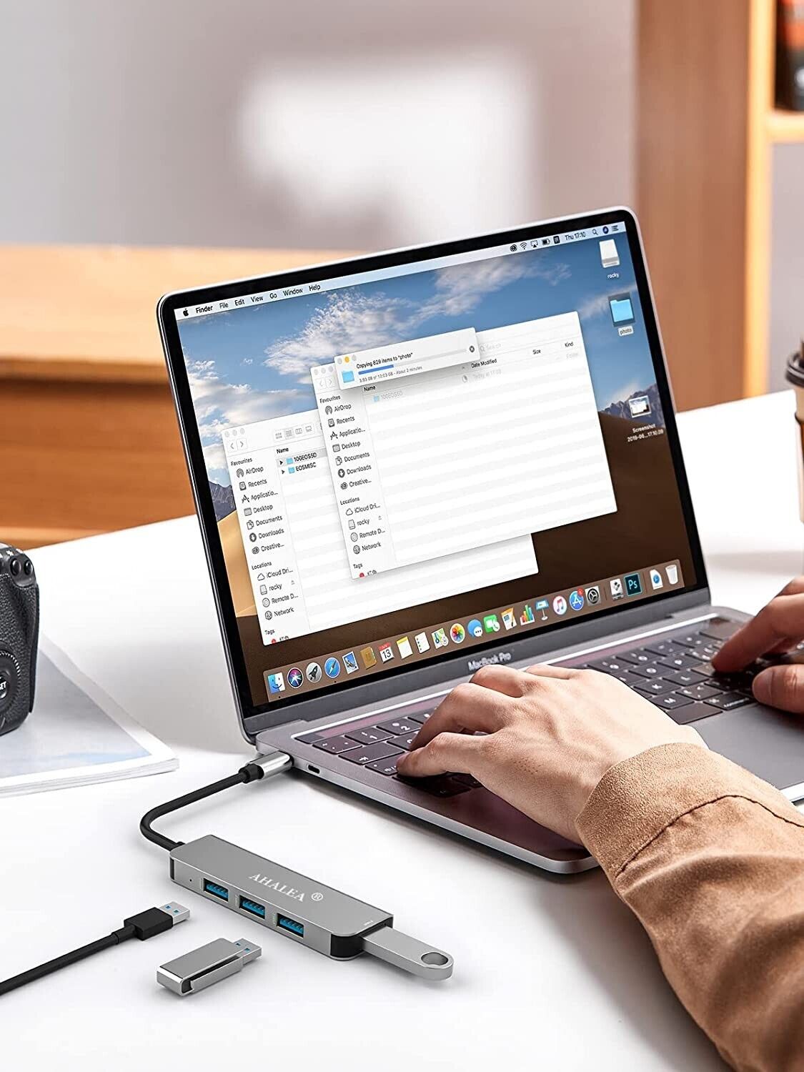 4-in-1 USB-C Hub with 4 USB 3.0 Ports