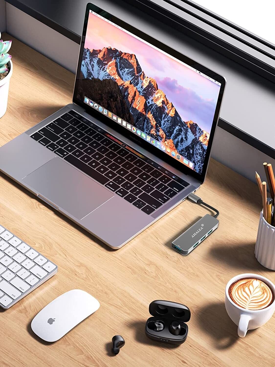 4-in-1 USB-C Hub with 4 USB 3.0 Ports