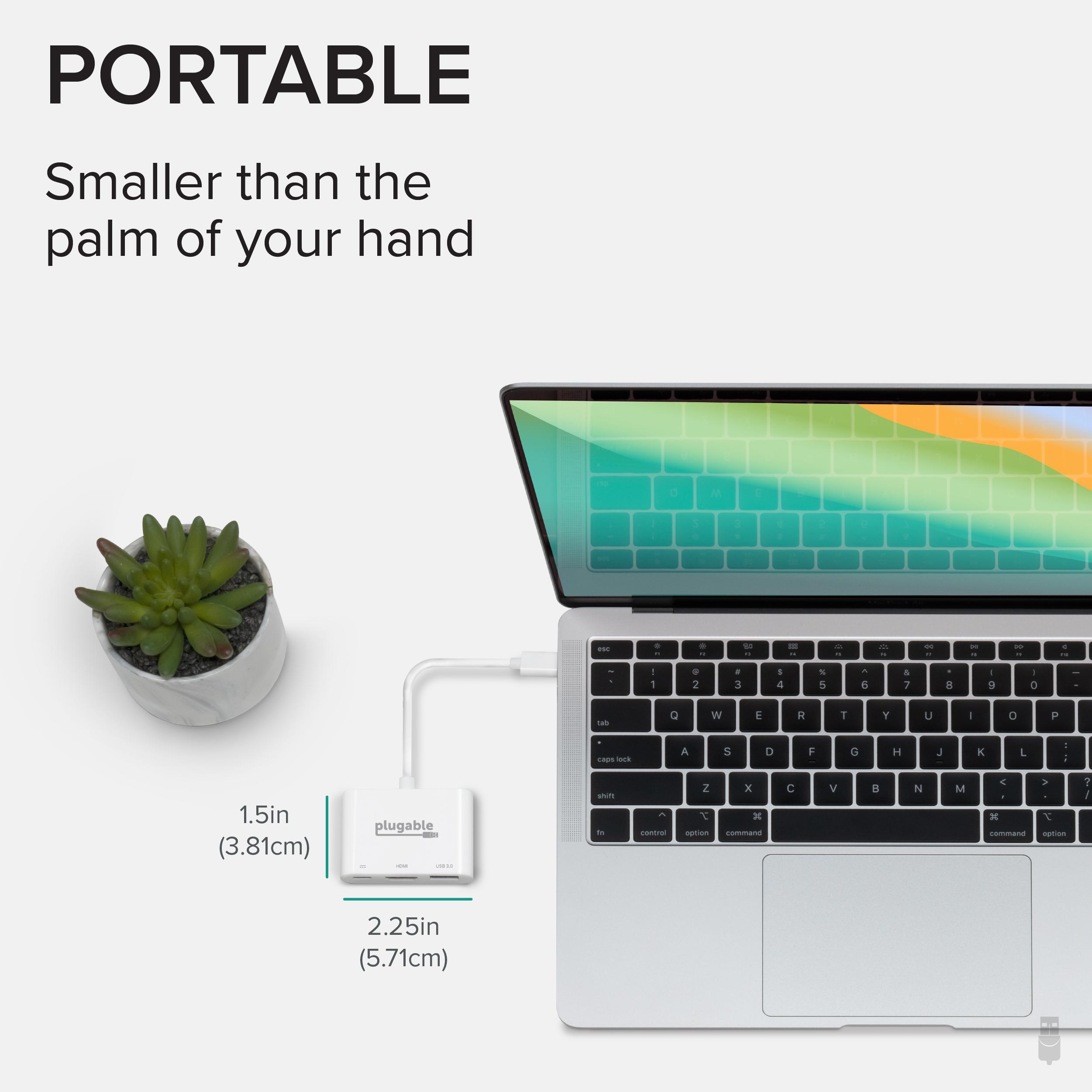 Plugable 3-in-1 USB-C to HDMI Adapter