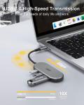 SAILLIN 7-in-1 USB-C Hub with 3 USB Ports
